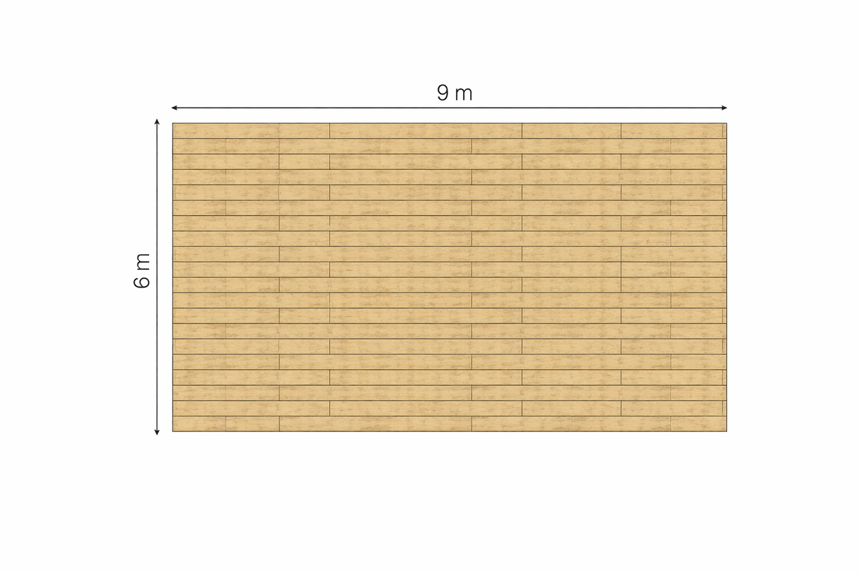 Vlondervloer voor Stretchtent 6.00 x 9.00 m