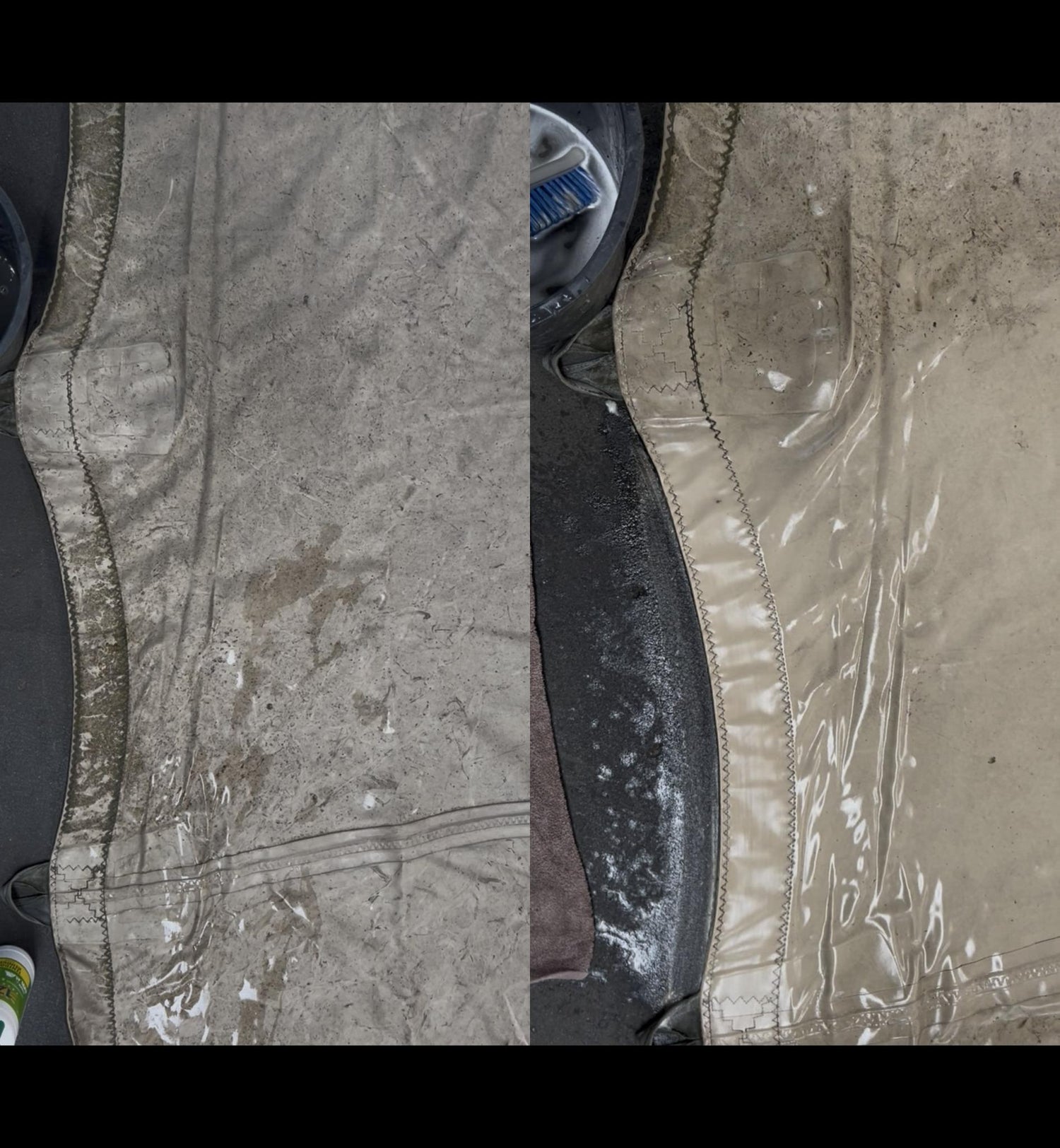 Reinigen stretchtent schoonmaak