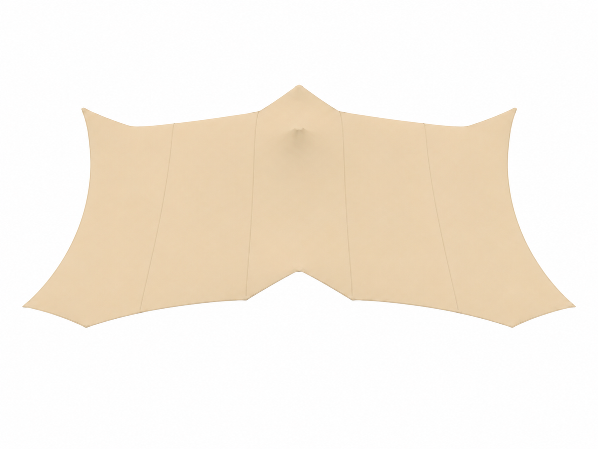 Stretchtent doek 5 x 7.50 m gebruikt