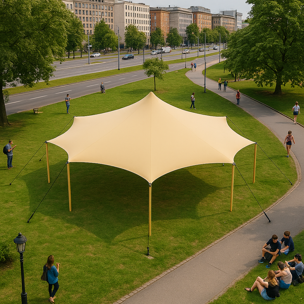 Stretchtent flextent bloom