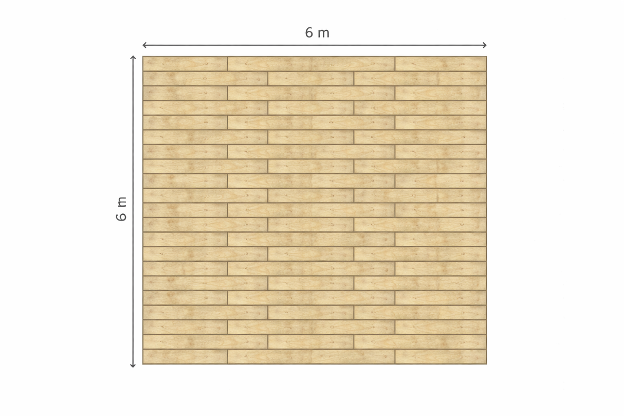 Vlondervloer 6 x 6