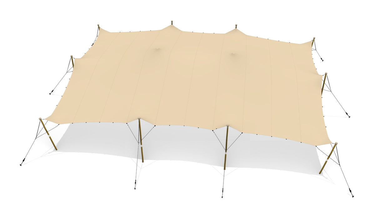 Used stretch tent complete set 10.50 x 15.00 meters