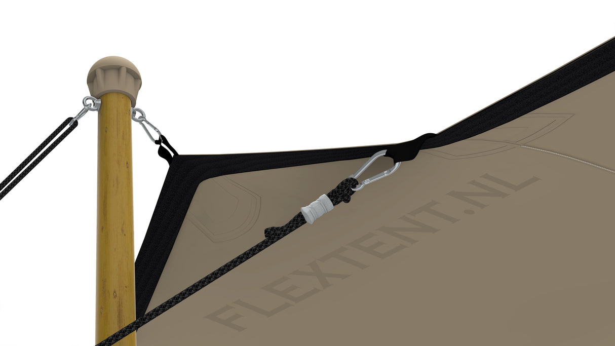 stretchtent-materiaal-bevestiging-toebehoren-karabijnhaak-touw-paal-dop
