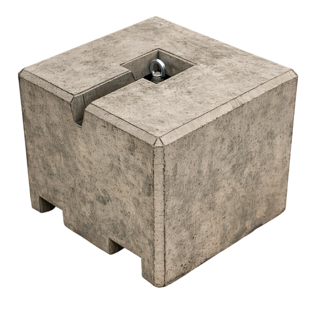 Concrete ballast block 1050 kg – 80 × 80 × 80 cm