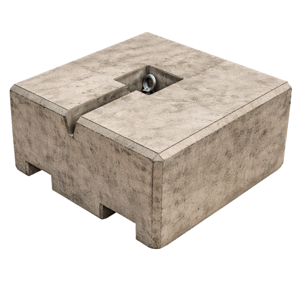 Concrete ballast block 1050 kg – 80 × 80 × 80 cm