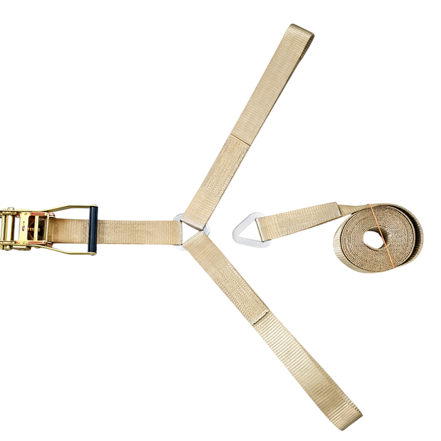 Ratchet strap for stretch tents