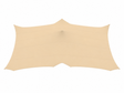 Used stretch tent canvas beige 10 x 10.5 meters