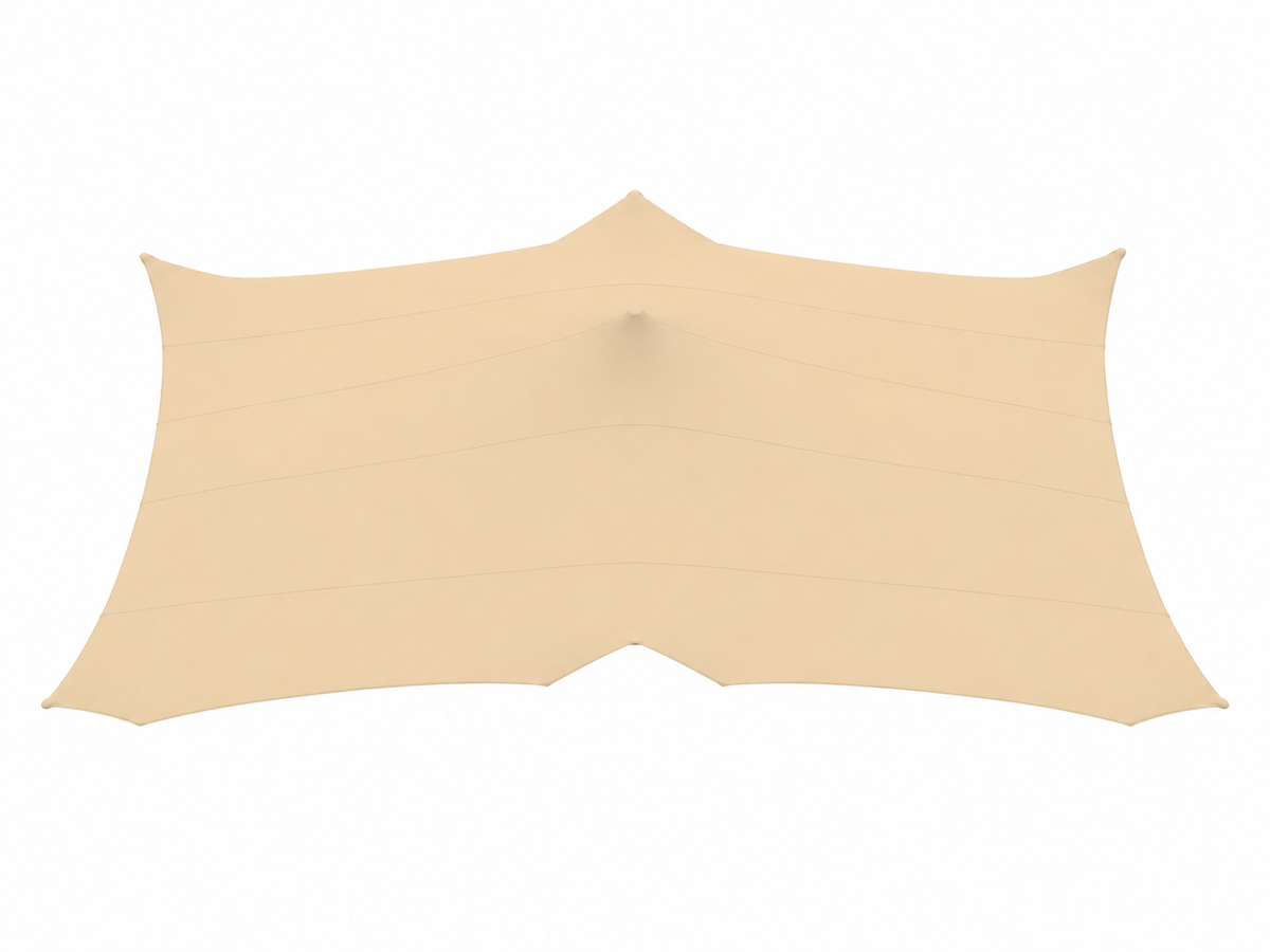 Used stretch tent canvas beige 10 x 12 meters