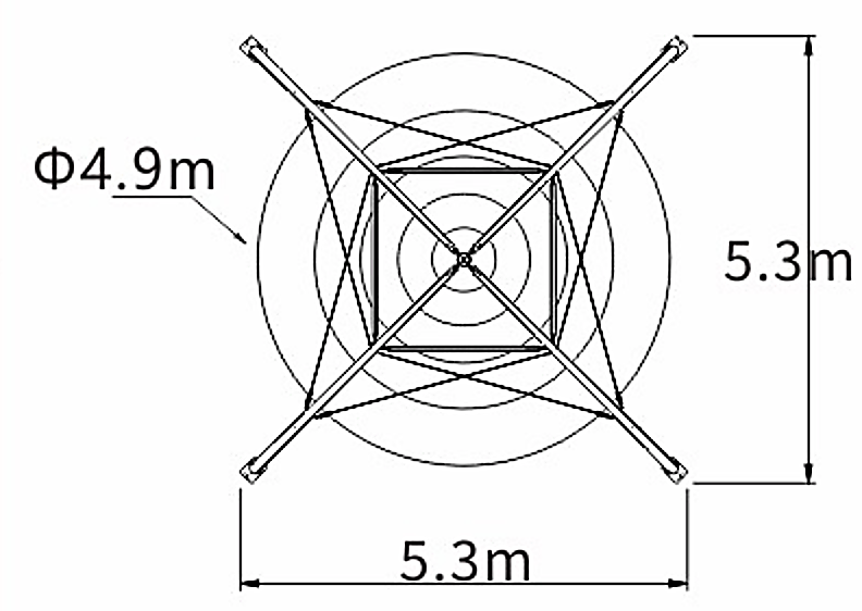 Tipi Tent Bamboo 5 x 5 meter