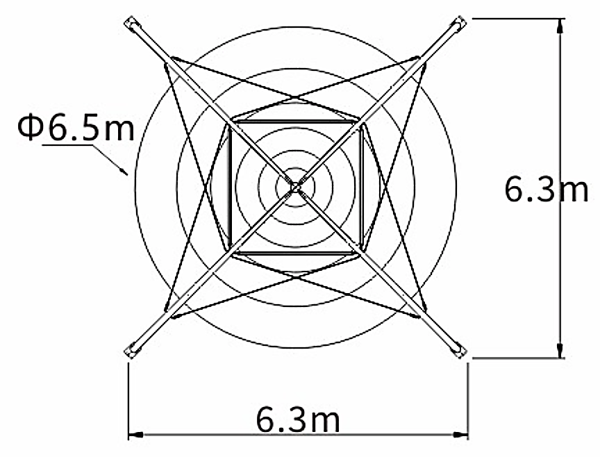 Tipi Tent Bamboo 6 x 6 meter