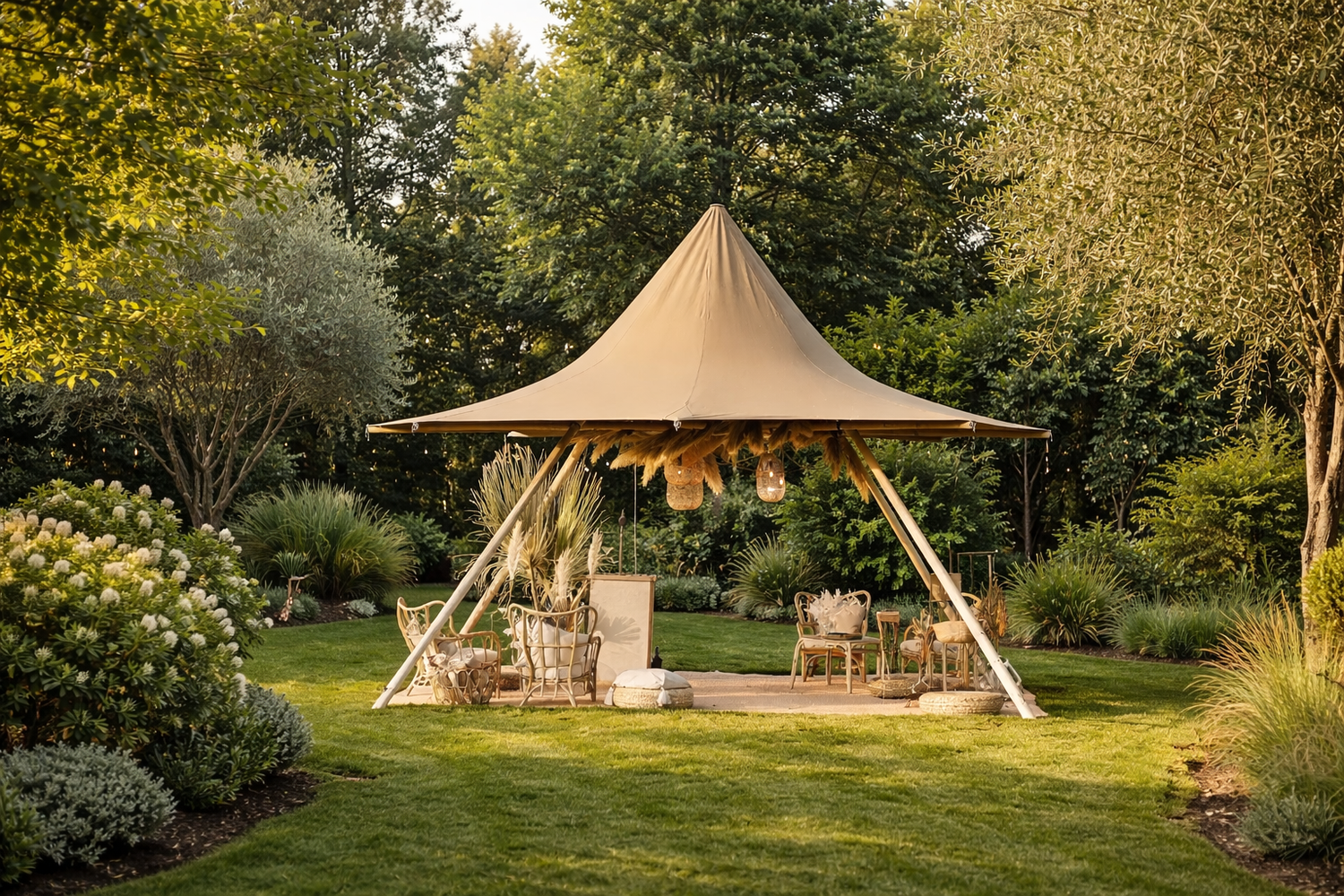 Tipi tent nimbus mini in de tuin