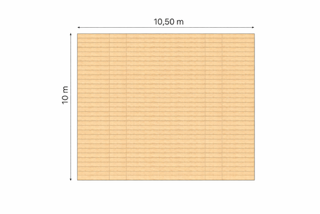 Vlondervloer 10,5 x 10m