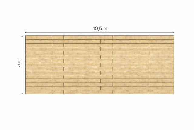 Vlondervloer 10,5 x 5