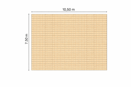 Vlondervloer 10,5 x 7,5