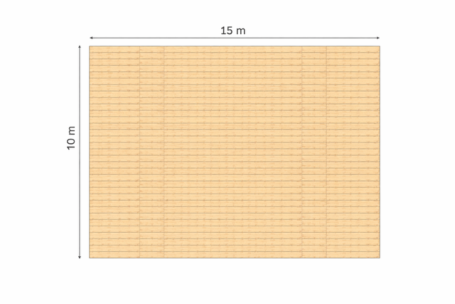 Vlondervloer 10 x 15m