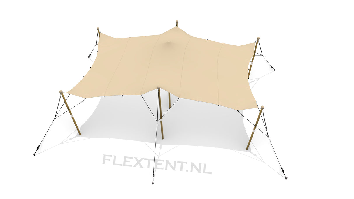 Complete Stretchtent Set 5.00 x 7.50 meter – Premium Kwaliteit (800 g/m²) - F4L Doek