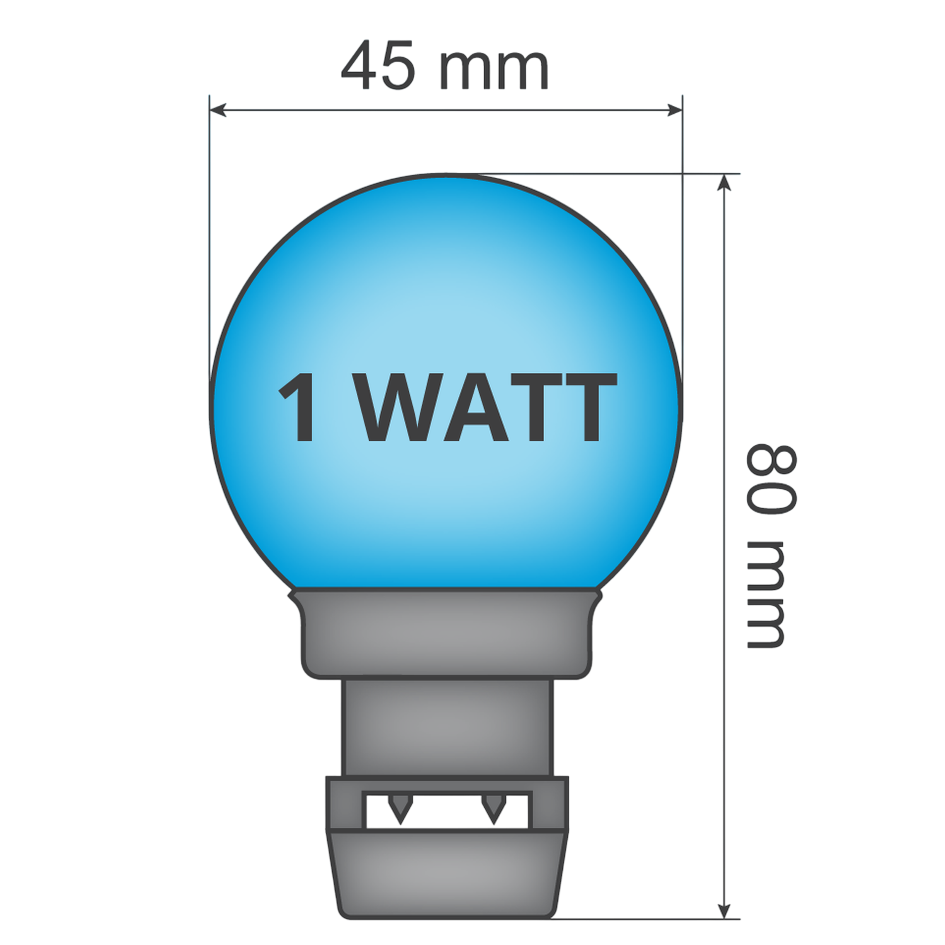 Priklamp Blauw Stretchtent Verlichting 