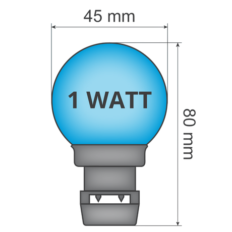 Priklamp - Blauw - Stretchtent Verlichting – direct op prikkabel
