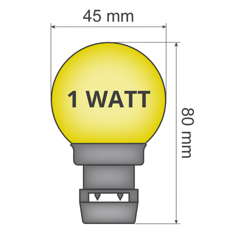 Priklamp - Geel - Stretchtent Verlichting – direct op prikkabel