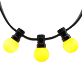 Gele Stretchtent Verlichting direct op prikkabel