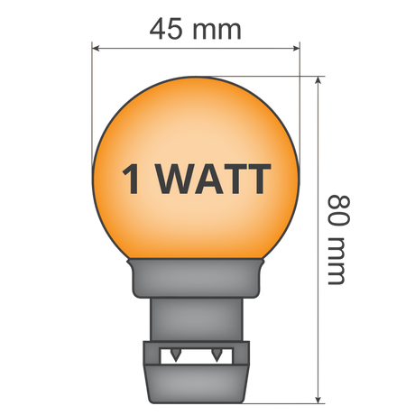 Priklamp - Oranje - Stretchtent Verlichting – direct op prikkabel