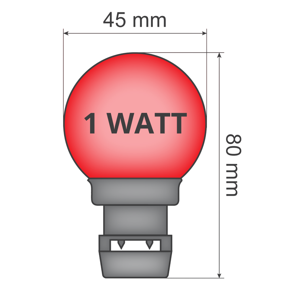 Priklamp Rood Stretchtent Verlichting