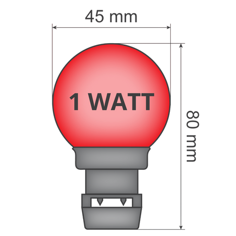 Priklamp - Rood - Stretchtent Verlichting – direct op prikkabel