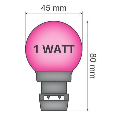 Priklamp - Roze - Stretchtent Verlichting – direct op prikkabel