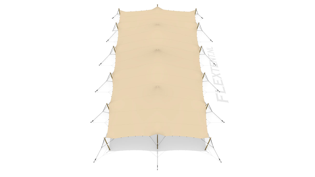 Complete Stretchtent Set 10.00 x 21.00 meter – Premium Kwaliteit (800 g/m²) - F4L Doek