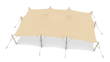 Gebruikte stretchtent complete set 10,50 x 15,00 meter