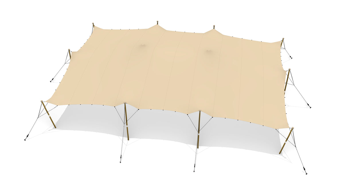 Used stretch tent complete set 10.00 x 15.00 meters