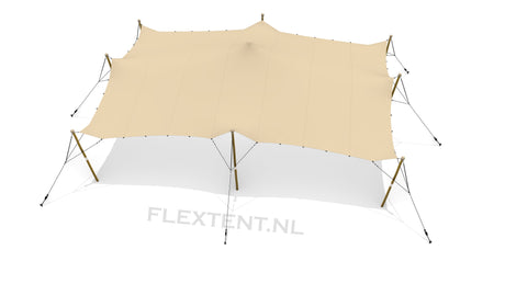 Used stretch tent complete set 7.50 x 10.50 meters