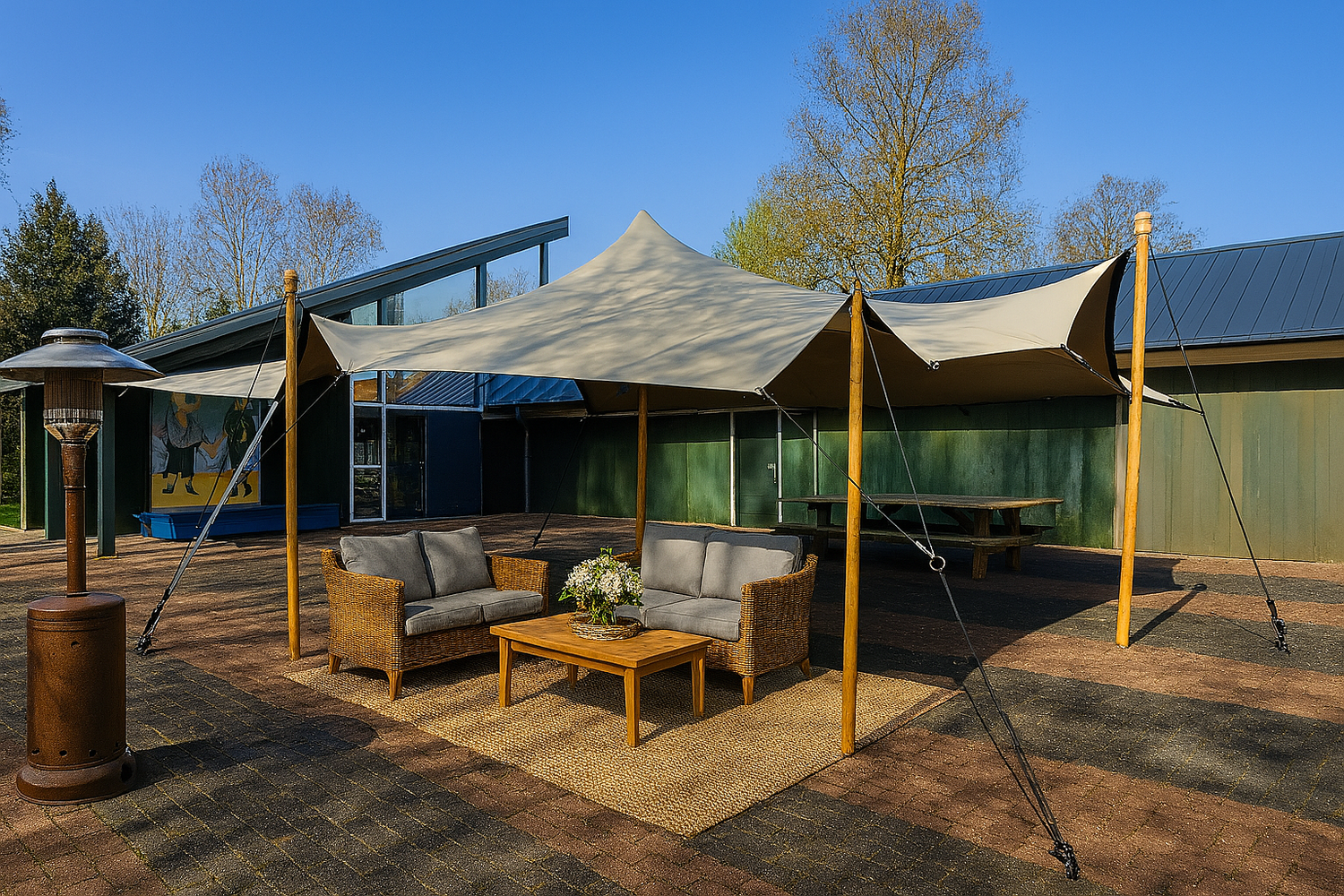 Complete Stretch Tent 7.50 × 10.50 m – F4L Premium 800 g/m² – Stretchtent shop
